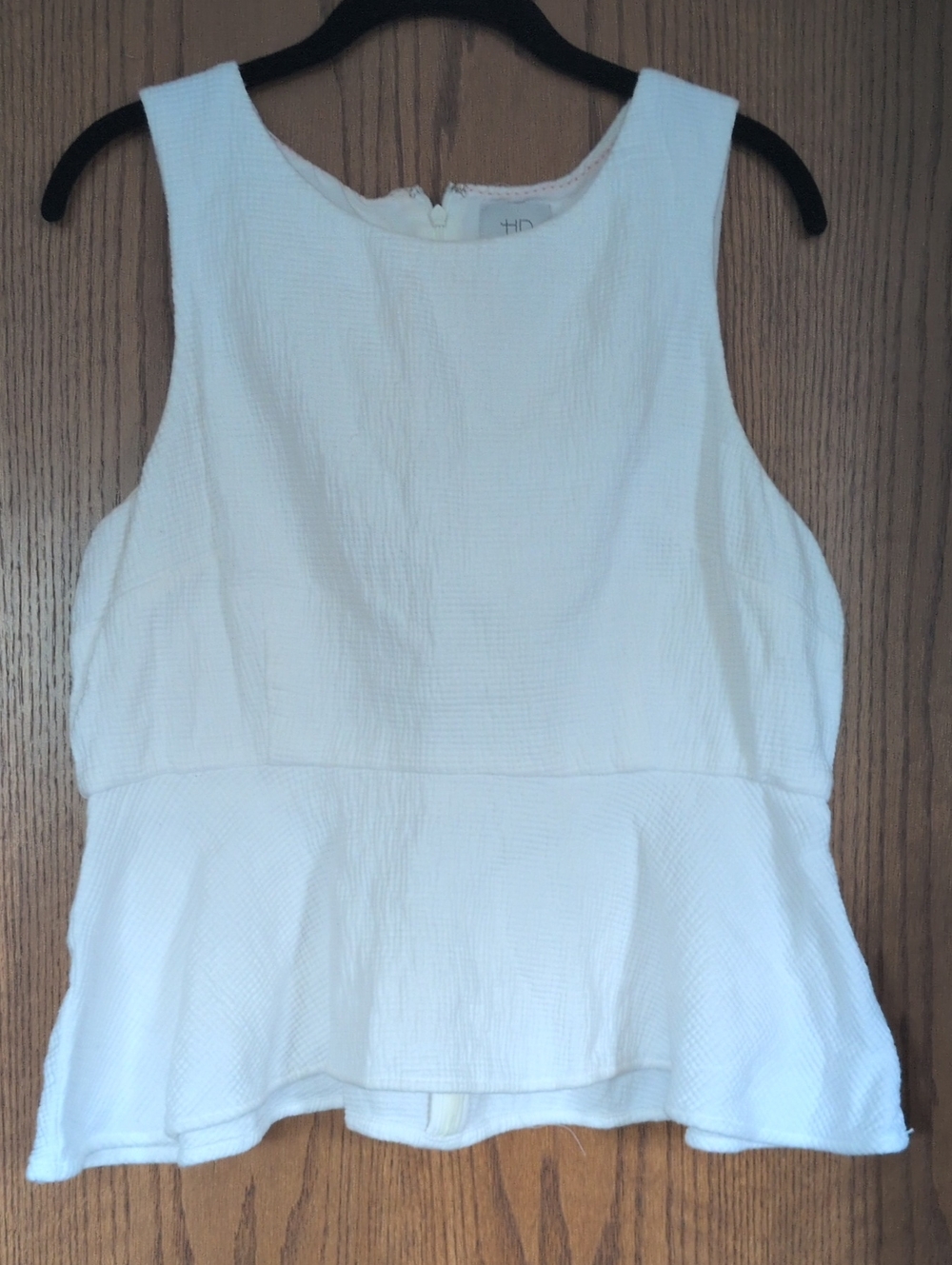 HD in Paris White Peplum Tank Top